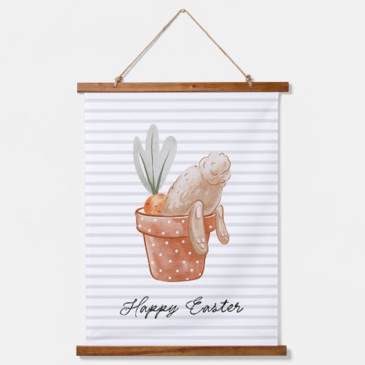 Whimsical Easter Bunny Hangend Wandkleed (Voorkant)