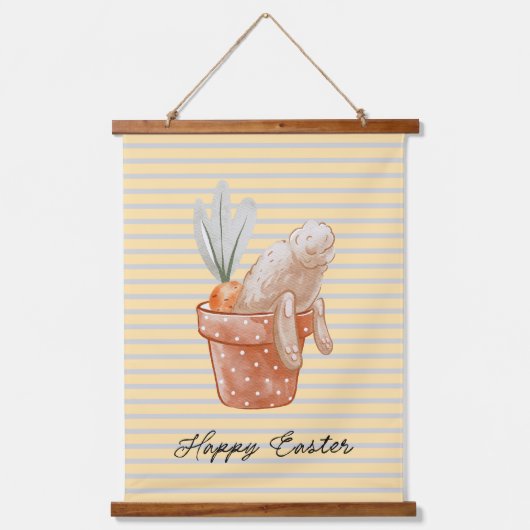 Whimsical Easter Bunny Hangend Wandkleed (Voorkant)
