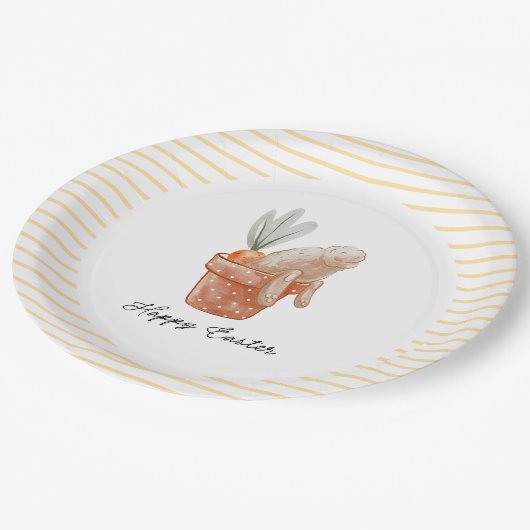 Whimsical Easter Bunny Papieren Bordje (Gekanteld)