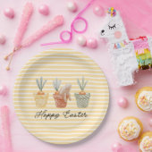 Whimsical Easter Bunny Papieren Bordje (Feest)
