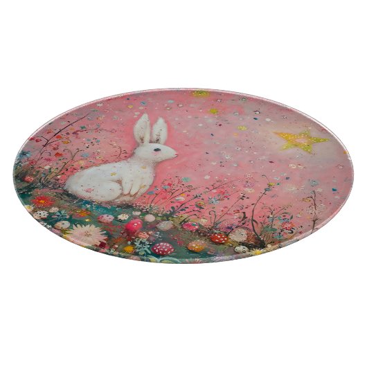 Whimsical Easter Bunny Snijplank (Hoek)