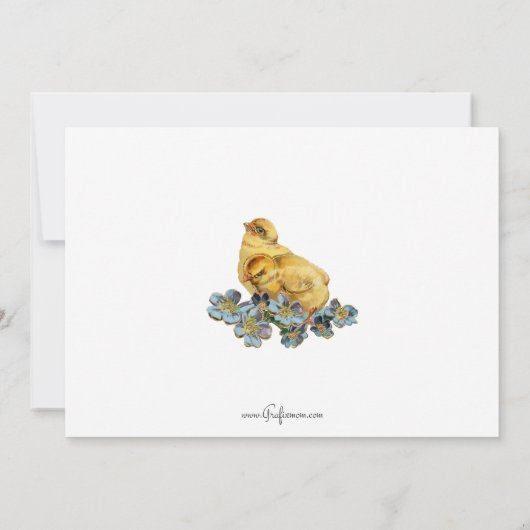Whimsical Easter Chicken met Faux Gold Highlights Feestdagenkaart (Achterkant)