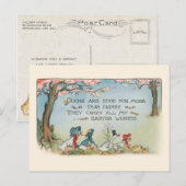 Whimsical  Easter Duck Family Briefkaart (Voorkant / Achterkant)