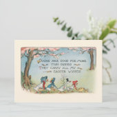 Whimsical  Easter Duck Family Feestdagenkaart (Staand voorkant)