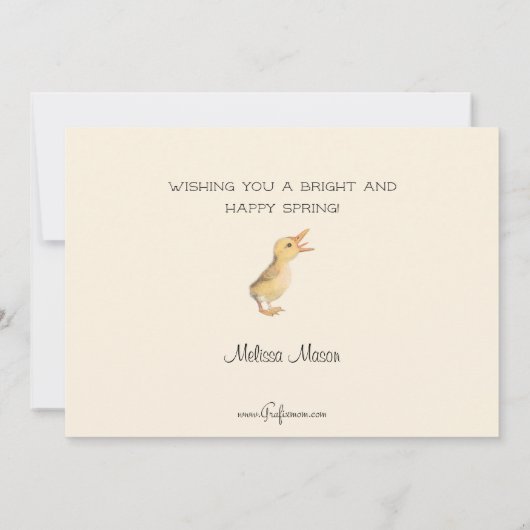 Whimsical  Easter Duck Family Feestdagenkaart (Achterkant)