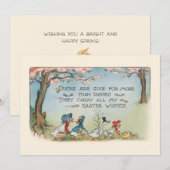 Whimsical  Easter Duck Family Feestdagenkaart (Voorkant / Achterkant)