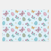 Whimsical Easter Egg, Butterfly & Floral Inpakpapier Vel (Voorkant 2)