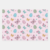Whimsical Easter Egg, Butterfly & Floral Inpakpapier Vel (Voorkant)