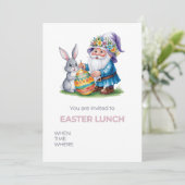 Whimsical Easter Egg Hunt: Waterverf Bunny en Gn Kaart (Staand voorkant)