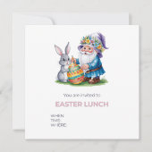 Whimsical Easter Egg Hunt: Waterverf Bunny en Gn Save The Date (Voorkant)