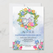 Whimsical Easter Eggs en Bunny Tulips Kaart (Voorkant)