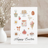 Whimsical Easter Icons Wenskaart Feestdagenkaart