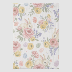 Whimsical Easter Konijn Waterverf Tissuepapier