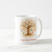 Whimsical Easter Mug with Blooming Tree and Eggs Koffiemok (Voorkant rechts)