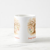 Whimsical Easter Mug with Blooming Tree and Eggs Koffiemok (Center)