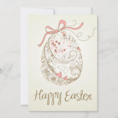 Whimsical Easter | platte paasKaart Feestdagenkaart (Voorkant)