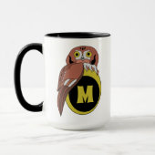 Whimsical Eastern Screech Owl Monogram Mok (Links)