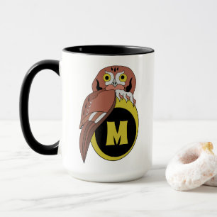 Whimsical Eastern Screech Owl Monogram Mok