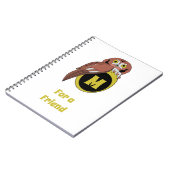 Whimsical Eastern Screech Owl Monogram Notitieboek (Linkerzijde)
