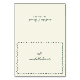 Whimsical Editable Guest Name Wedding Place Card Kaart