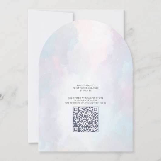 Whimsical een beetje liefde bug regenboog Baby sho Kaart (Achterkant)