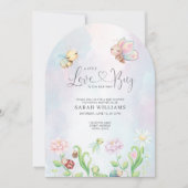 Whimsical een beetje liefde bug regenboog Baby sho Kaart (Voorkant)