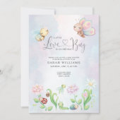 Whimsical een beetje liefde bug regenboog Baby sho Kaart (Voorkant)