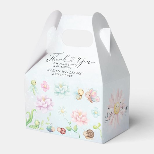 Whimsical een beetje liefde bug regenboog bedankdoosjes (Achterkant)