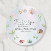 Whimsical een beetje liefde bug regenboog bedankjes labels (Voorkant)