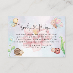 Whimsical een beetje liefde bug regenboog boeken v informatiekaartje