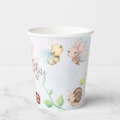 Whimsical een beetje liefde bug regenboog Vrijgeze Papieren Bekers (Achterkant)