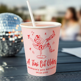 Whimsical Een Tini Beetje Ouder Roze en Rode Verja Papieren Bekers