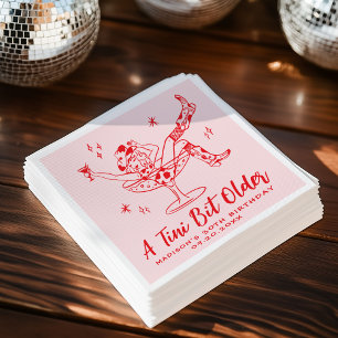 Whimsical Een Tini Beetje Ouder Roze en Rode Verja Servet