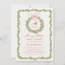 Whimsical Een vrolijk klein Kerstmis baby shower