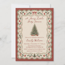 Whimsical Een vrolijke kleine Kerstmis Baby Shower