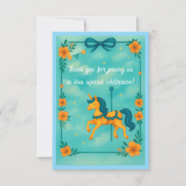 Whimsical Eenhoorn Baby shower Bedankkaart