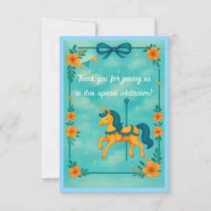 Whimsical Eenhoorn Baby shower Bedankkaart