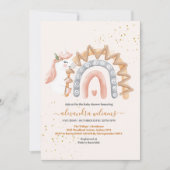 Whimsical Eenhoorn Baby shower Kaart (Voorkant)