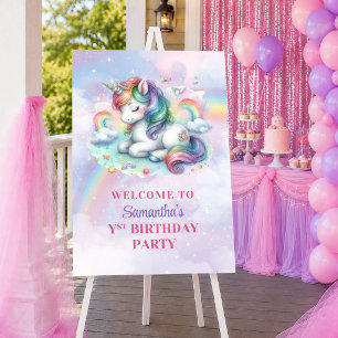 Whimsical Eenhoorn Magische Dag Meisje Verjaardag Poster