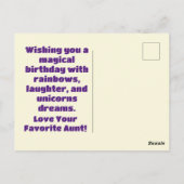 Whimsical eenhoorn Verjaardag Delight Briefkaart (Achterkant)