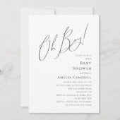 Whimsical Eenvoudig Oh Boy Baby shower Kaart (Voorkant)