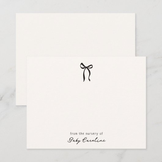 Whimsical eenvoudige boog, van de kwekerij van de  kaart (Voorkant / Achterkant)