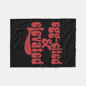 Whimsical Egg-geciteerde en verhoogde Pasen Fun Jo Fleece Deken (Voorkant (Horizontaal))