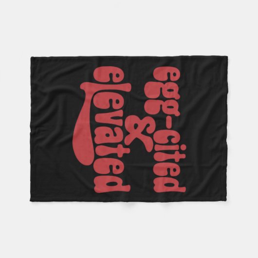 Whimsical Egg-geciteerde en verhoogde Pasen Fun Jo Fleece Deken (Voorkant (Horizontaal))