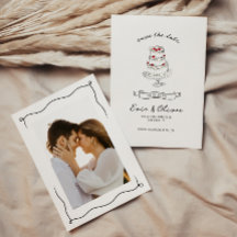 Whimsical eigenzinnige hand getekend kersencake br