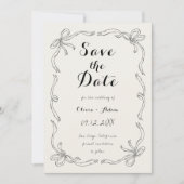 Whimsical eigenzinnige hand getekende boog opslaan save the date (Voorkant)