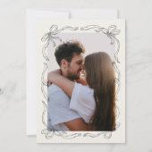 Whimsical eigenzinnige hand getekende boog opslaan save the date (Achterkant)