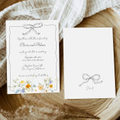 Whimsical eigenzinnige hand getekende boog Wildflo Kaart