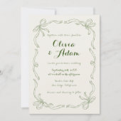 Whimsical eigenzinnige hand getekende groene boog  kaart (Voorkant)