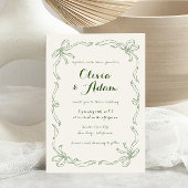 Whimsical eigenzinnige hand getekende groene boog  kaart